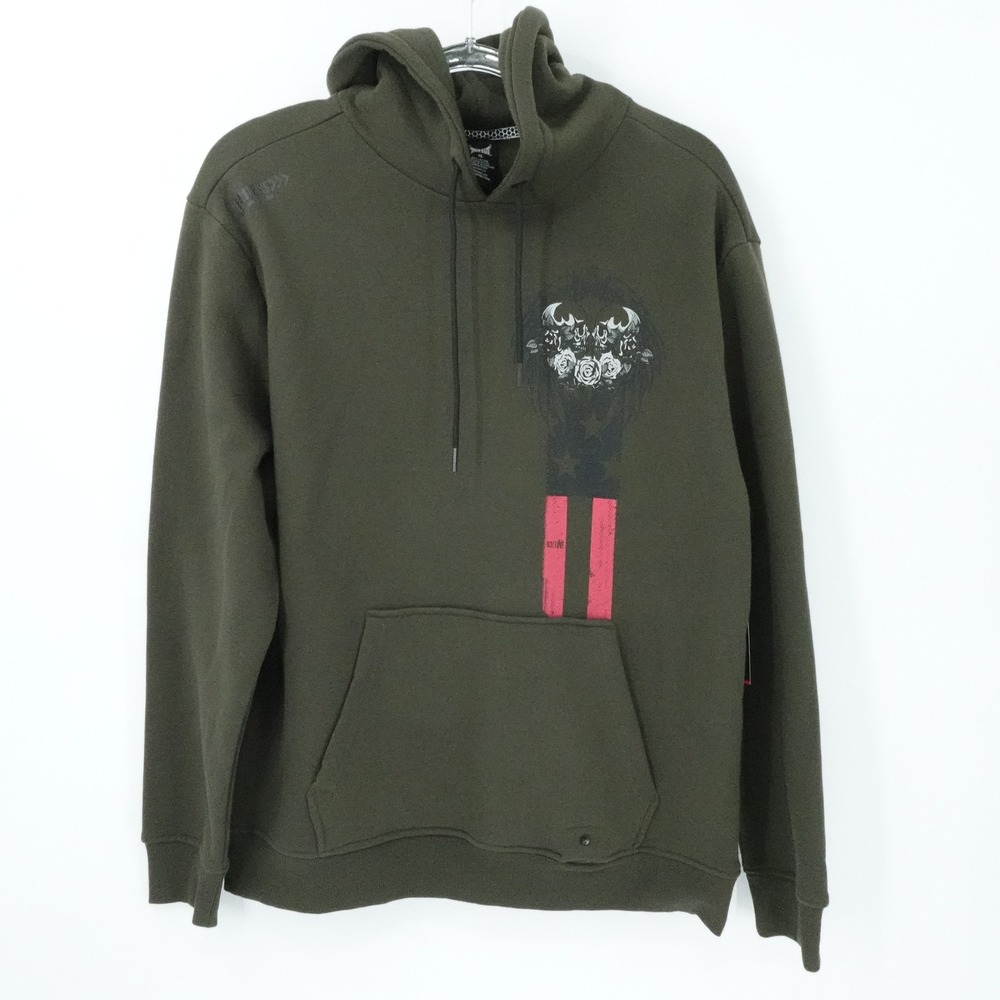 Tapout Hoodie Mens XL Olive Green Fearless Fighting Club Graphic Mma‎ Training